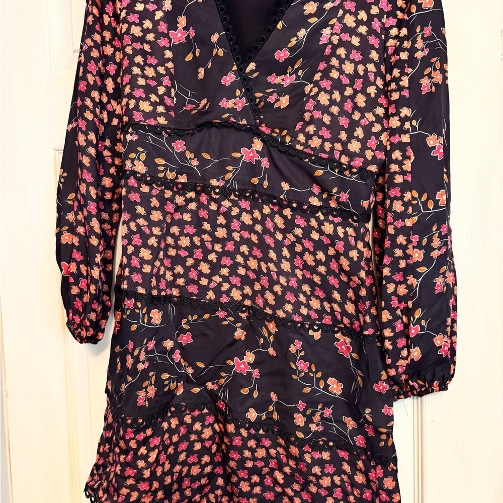 French Connection Black Floral Dress